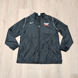 Nike Richmond United Soccer Windbreaker Jacket Mens XL Black Full Zip Mesh Lined